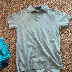Light blue polo shirt